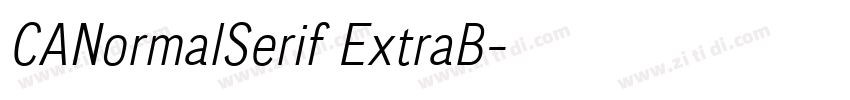 CANormalSerif ExtraB字体转换